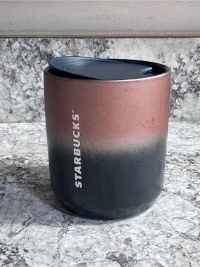 Starbucks Rose Gold Charcoal Ombre 8oz Ceramic Travel Mug
